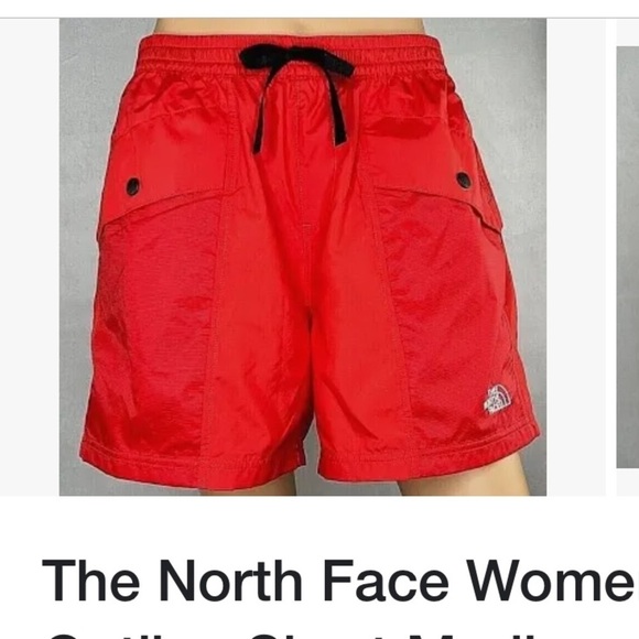 The north face women’s outline short in horizon red, new - Picture 2 of 15
